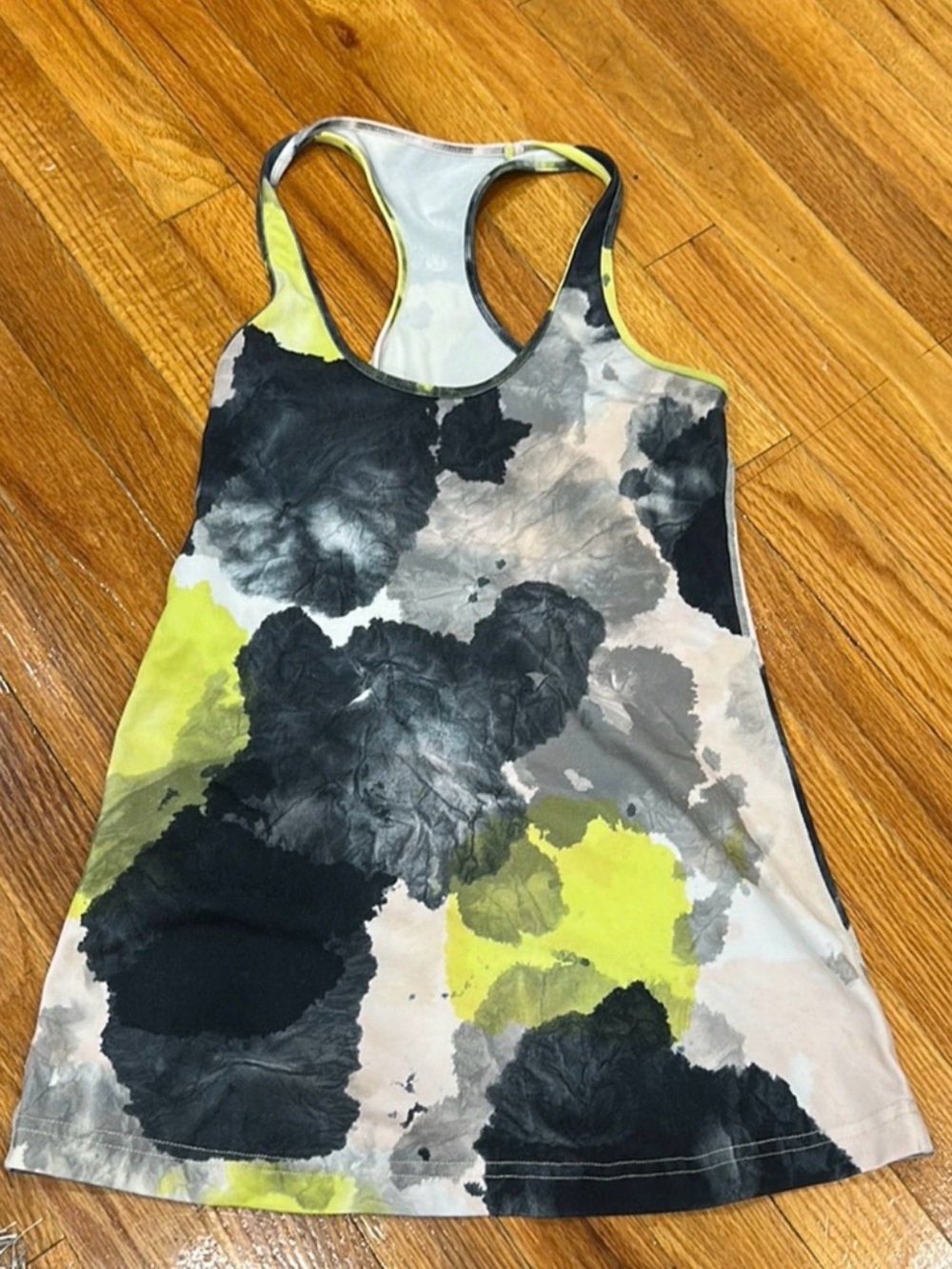 Lululemon Cool Racerback Tank
 Top in Black, Gray & Yellow